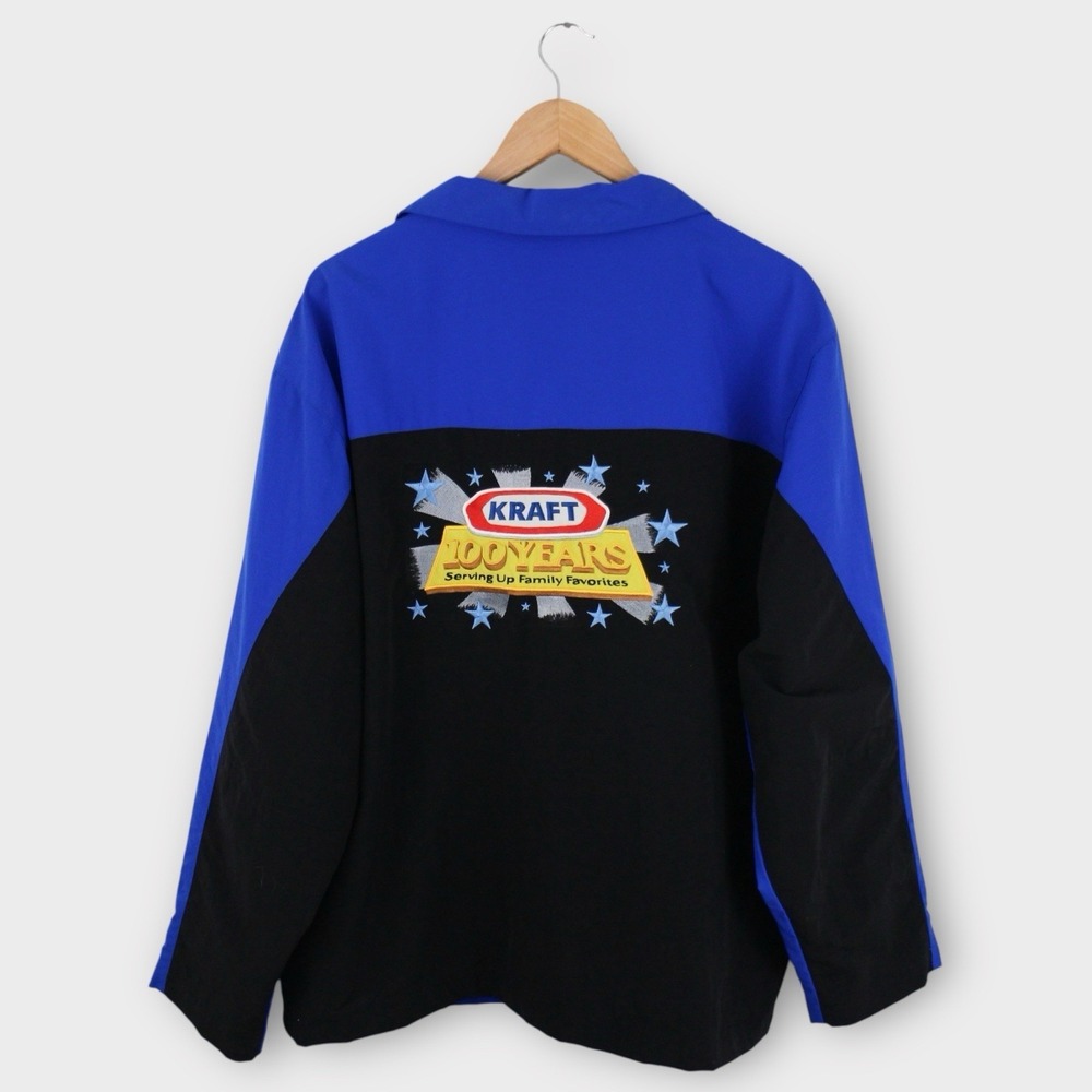 Chase Authentics NASCAR Racing Jacket Kraft 100 Years Embroidered Blue Mens L - Picture 3 of 4